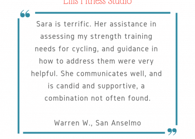 Testimonial on Sara's Strength Training for Cyclists